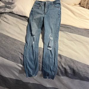 Ripped blue express jeans